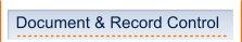 Document & Record Control
